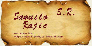 Samuilo Rajić vizit kartica